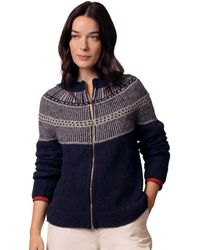 Celtic & Co. - British Wool Yoke Stitch Cardigan - Lyst