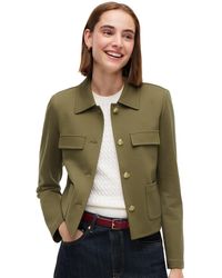 Tommy Hilfiger - Ponte Knit Band Collar Jacket - Lyst
