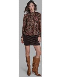 BCBGMAXAZRIA - Long Sleeve Keyhole Detail Top - Lyst