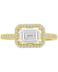 Macy's - 14k -plated Emerald Cut Bridal Ring - Lyst