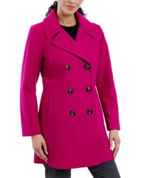 Anne Klein - Double-breasted Peacoat - Lyst