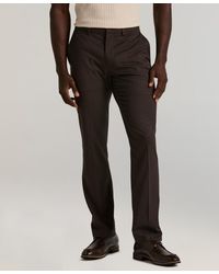 slim fit flat front dress pants Slim Fit Flat Front Pre-Hemmed Dress Pants (Burgundy) OS-900 – Unique  Design Menswear main image 1