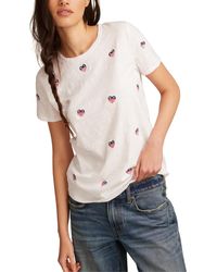 売れ筋商品|||ラッキーブランド カットソー トップス レディース Women's Cotton Don't Stop Believin' Sequin Crewneck Tee Tarmac Lucky Brand Cotton Don't Stop Believin' Sequin Crewneck Tee