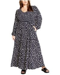 City Chic - Plus Size Jayden Print Maxi Dress - Lyst