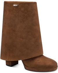 DKNY - Dana Platform Zipper Booties - Lyst