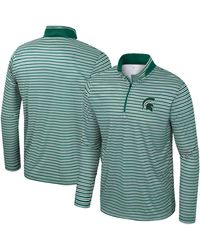 Colosseum Athletics - Michigan State Spartans Striped Quarter-zip Top - Lyst