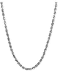 Macy's - Rope Necklace In 14k White Gold - Lyst
