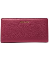 Michael Kors - Michael Bryant Large Slim Leather Snap Wallet - Lyst