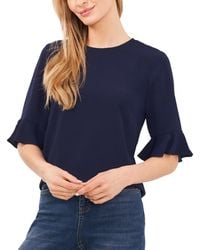 Cece - Crewneck 3/4-sleeve Ruffled Cuff Blouse - Lyst