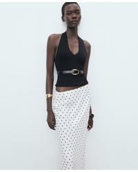 Mango - Long Polka Dot Skirt - Lyst