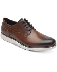 Rockport - Mens Garett Plain Toe Oxford Shoes - Size 8 M - Brown - Lyst
