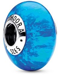 PANDORA - Sterling Silver Opalescent Ocean Deep Charm - Lyst