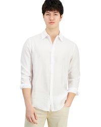 INC International Concepts - Dash Long-sleeve Button Front Crinkle Shirt - Lyst