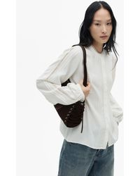 Mango - Openwork Detail Blouse Top - Lyst
