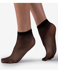 LECHERY - Italian Made Matte Silk Sheer Socks - Lyst