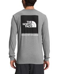 The North Face - Box Nse Standard-fit Logo Graphic Long-sleeve T-shirt - Lyst