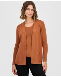 Anne Klein - Malibu Fine Rib Open-front Cardigan - Lyst