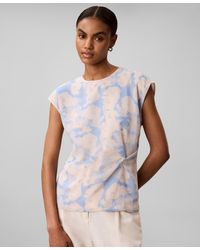 Calvin Klein - Short-sleeve Classic-fit Crew-neck Twist Top - Lyst