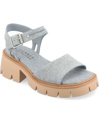 Journee Collection - Tillee Treaded Outsole Platform Sandals - Lyst