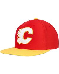 Mitchell & Ness - Mitchell Ness Red Calgary Flames Core Team Ground 2.0 Snapback Hat - Lyst