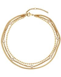 Adornia - Tarnish Resistant Triple Layered Anklet - Lyst