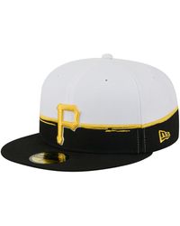 KTZ - Black/white Pittsburgh Pirates Paint Stroke 59fiftyâ Fitted Hat - Lyst
