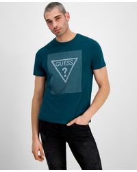 Guess - Stitch Triangle Logo Short-sleeve Crewneck T-shirt - Lyst
