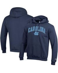 Champion - Â North Carolina Tar Heels Arch Over Logo Pullover Hoodie - Lyst