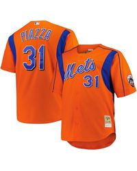 Mitchell & Ness - Mitchell Ness Mike Piazza New York Mets Big Tall Cooperstown Collection Mesh Batting Practice Jersey - Lyst