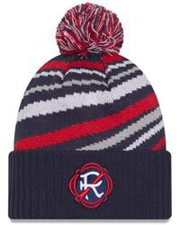 KTZ - New England Revolution 2025 Jersey Hook Cuffed With Pom Knit Hat - Lyst