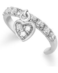 Giani Bernini Cubic Zirconia Heart Dangle Toe Ring, Created For Macy's - Metallic