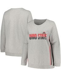 Profile - Ohio State Buckeyes Plus Size Side Stripe Pullover Sweatshirt - Lyst