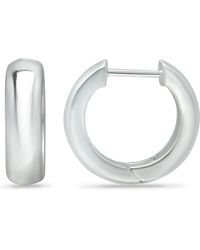 Giani Bernini Wide Polished Hoop Earrings In Sterling Silver, Created For Macy's - Metallic