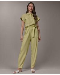 Donna Karan - Cap Sleeve Shirt Pleated Pant With Wide Cuff Detail - Lyst