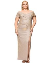 Xscape - Plus Size Off-the-shoulder Glitter Gown - Lyst