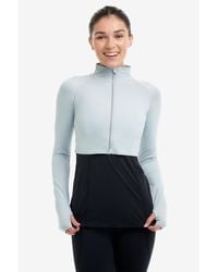 BloqUV - Upf 50+ Sun Protective Full Zip Crop Top - Lyst