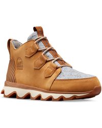 sorel kinetic caribou faux fur waterproof sneakers