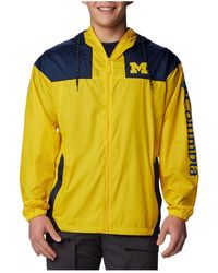 Columbia - Michigan Wolverines Flash Challenger Omni-shade Full-zip Windbreaker Hoodie Jacket - Lyst