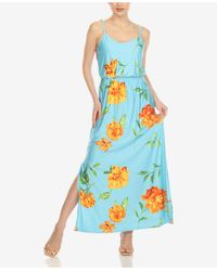 White Mark Floral Strap Maxi Dress in Blue | Lyst
