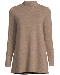 Lands' End - Cashmere Mock Neck Swing Tunic Sweater - Lyst