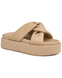J/Slides - Yvette Leather Platform Sandal - Lyst