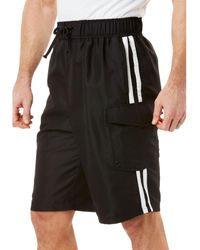 Kingsize - Big & Tall 10" Double Stripe Swim Board Shorts - Lyst