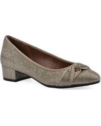 White Mountain - Bordeaux Low Block Heel Pumps - Lyst