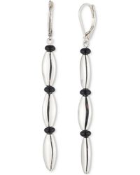 Ralph Lauren - Silver-tone Bead Linear Drop Earrings - Lyst