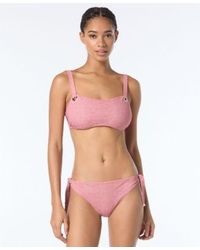 Michael Kors - Michael Grommet Trim Bikini Top High Leg Side Tie Bottoms - Lyst