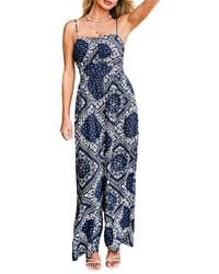 CUPSHE - V-neck Zipper Closure Unlined Jumpsuit - Lyst