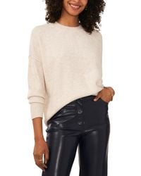 Vince Camuto - Cozy Crewneck Long-sleeve Extend-shoulder Sweater - Lyst