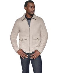 DKNY - Suede Zip-front Hipster Jacket - Lyst