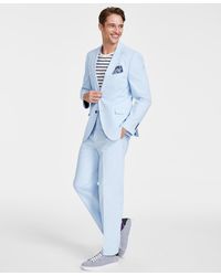 Nautica - Modern-fit Bi-stretch Light Blue Solid Suit - Lyst