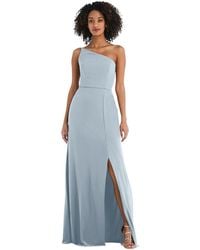 After Six - Skinny One-shoulder Trumpet Gown - Lyst